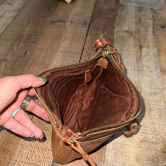 Fossil Erin Crossbody Handbag Tan Leather - Picture 4 of 11